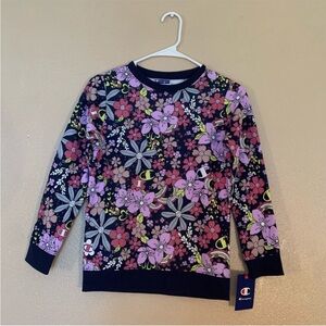 NWT Champion Kids Floral Print Sweatshirt Size Medium